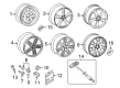 Diagram for Audi A3 Alloy Wheels - 8P0-601-025-R-1H7