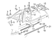 Diagram for Audi 90 Quattro Pillar Panels - 893-867-239-B-BZP