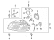 Diagram for Audi A3 Quattro Headlight Screws - N-909-847-01