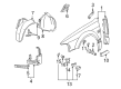 Diagram for Audi S8 Fender - 4D0-821-022-P