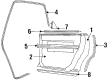 Diagram for Audi 5000 Weather Strip - 443-833-722-L-01C