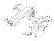 Diagram for Audi A4 Fender - 8H0-821-105