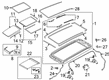 Diagram for Audi Sunroof Motor - 4M0-959-591