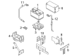 Diagram for Audi Battery Hold Downs - 8N0-803-219