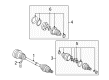 Diagram for Audi A6 Quattro Axle Shaft - 4F0-501-203-X