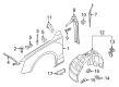 Diagram for Audi A4 Fender - 8K0-821-105-A