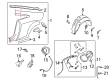 Diagram for Audi Fuel Door Release Cable - 8J0-809-977-C