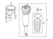 Diagram for Audi A8 Quattro Air Suspension Spring - 4H0-616-001-AM