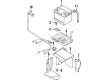 Diagram for Audi Cabriolet Battery Hold Downs - N-010-332-4