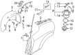 Diagram for Audi Fuel Door Release Cable - 8N0-809-977