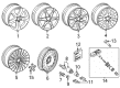 Diagram for Audi A4 Alloy Wheels - 8K0-601-025-K