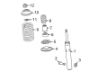 Diagram for Audi RS5 Shock Absorber - 8F0-413-031-T