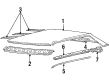 Diagram for Audi 4000 Weather Strip - 811-845-521-G