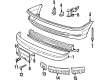 Diagram for Audi 90 Quattro License Plate - 895-807-287-C-01C