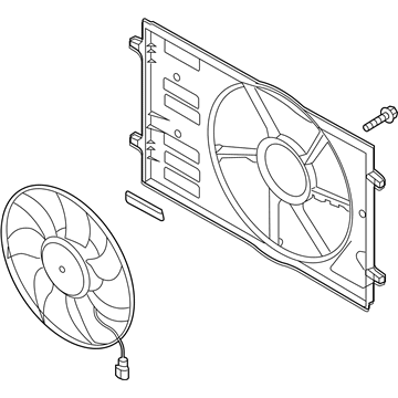 Audi S3 Cooling Fan Assembly - 5Q0-121-203-DE