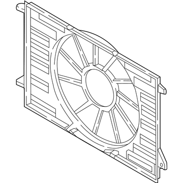 Audi Cooling Fan Shroud - 8W0-121-207-B