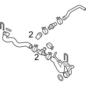 2011 Audi A3 Coolant Pipe - 1K0-122-101-LA