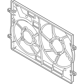 Audi A8 Quattro Cooling Fan Shroud - 8W0-121-207-C