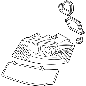 Audi Headlight - 8E0-941-029-F