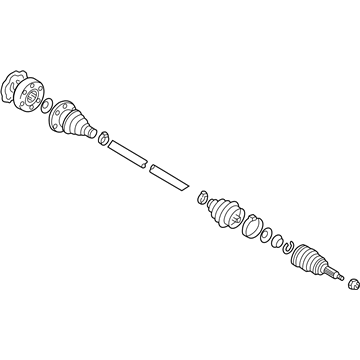 Audi 100 Axle Shaft - 4A0-407-452-FX