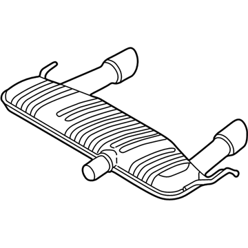 Audi TT Muffler - 8N0-253-609-AA