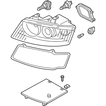 Audi Headlight - 8H0-941-004-AG