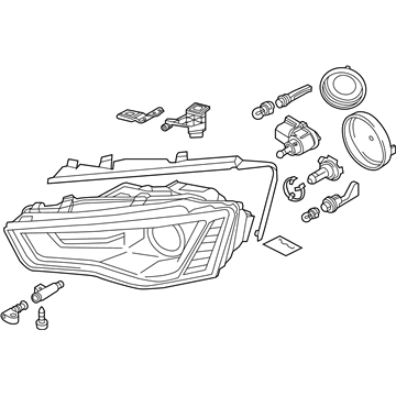 Audi A5 Quattro Headlight - 8T0-941-003-BC