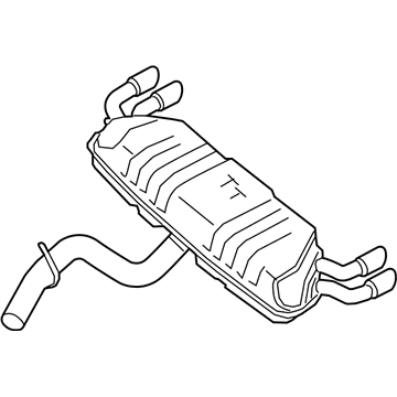 Audi TTS Quattro Muffler - 8S0-253-609-N