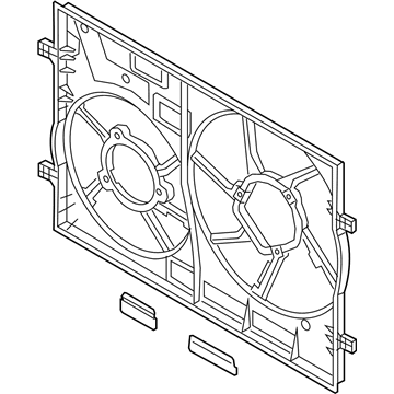 Audi Cooling Fan Shroud - 5WA-121-205-B