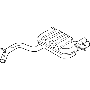 Audi A3 Quattro Muffler - 8P0-253-609-J