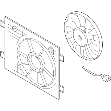 Audi Q4 e-tron Sportback Cooling Fan Assembly - 1EA-121-203-E